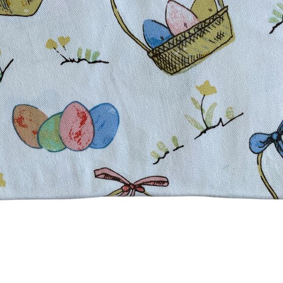 Martha Stewart Easter Egg Basket Tablecloth 70" Round Cotton Colorful NEW - Picture 6 of 9
